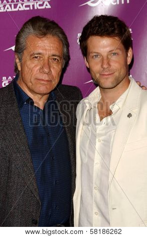 Edward James Olmos and Jamie Bamber at 