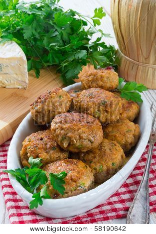 Rissole With Mould Cheese And Parsley