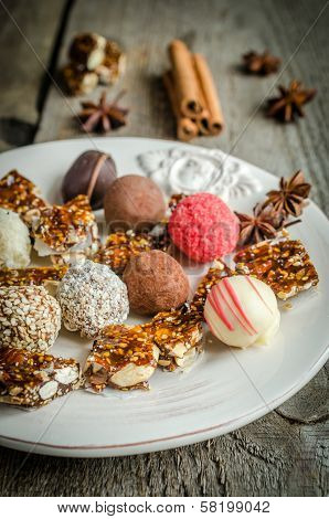 Chocolate Candies With Turron Pieces