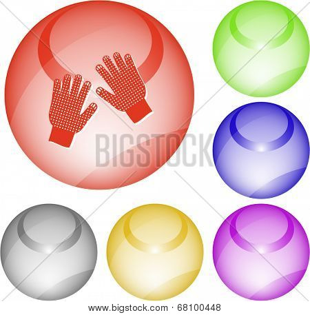 Gauntlets. Raster interface element.