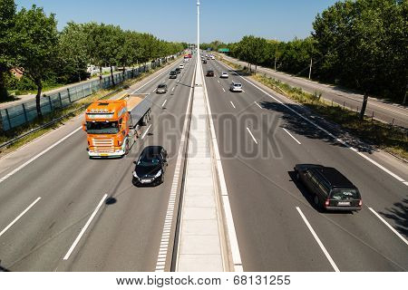 Traffic On Copenhagen Highway