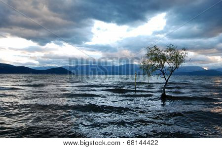 Stormy weather over Lake Prespa