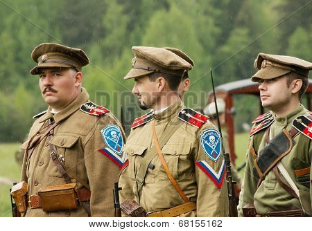 Kornilovs Soldiers in row