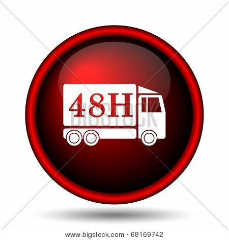 48H Delivery Truck Icon