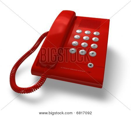 Telefono ufficio rosso