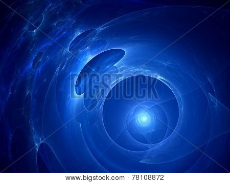 Blue glowing fractal