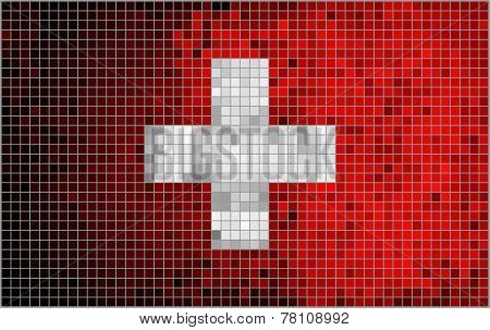 Abstract Mosaic flag of Switzerland