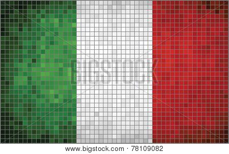 Mosaic Flag of Italy