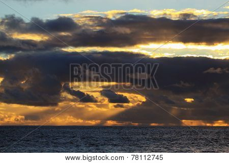 Sun behind the clouds