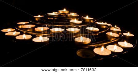 À luz de velas