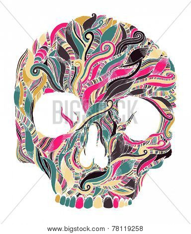 psychedelic scull