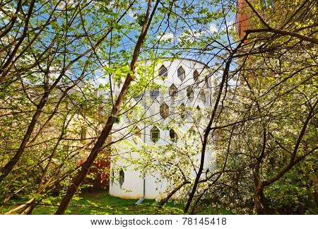 Famous house of architect Melnikov on Arbat street in Moscow Russia