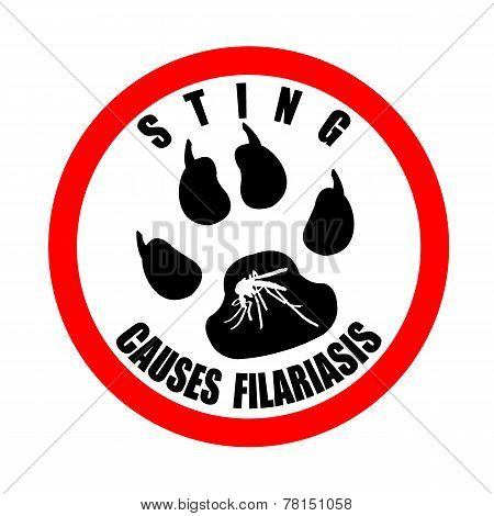 Sting Causes Filariasis Stamp