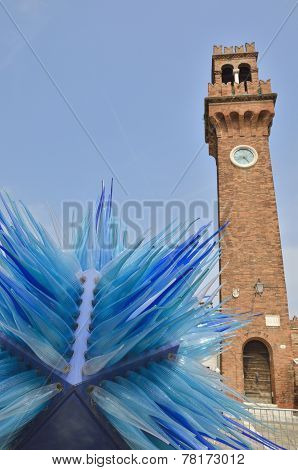 Blue Murano Glass Sculpture