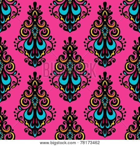 Damask seamless vector pattern
