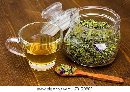 Herbal tea with mallow