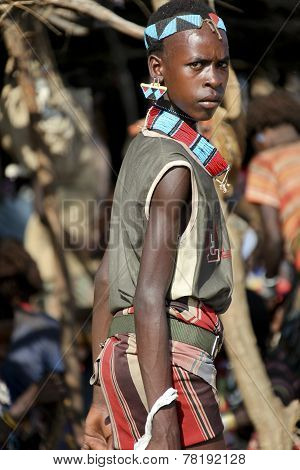 Portrait Of The Hamar Woman.