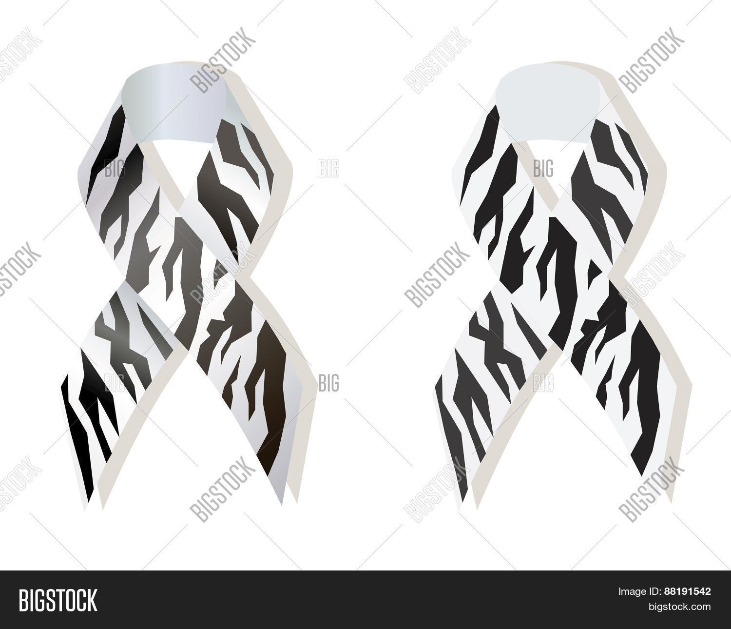 Zebra Print Ribbon Vector & Photo (Free Trial) Bigstock