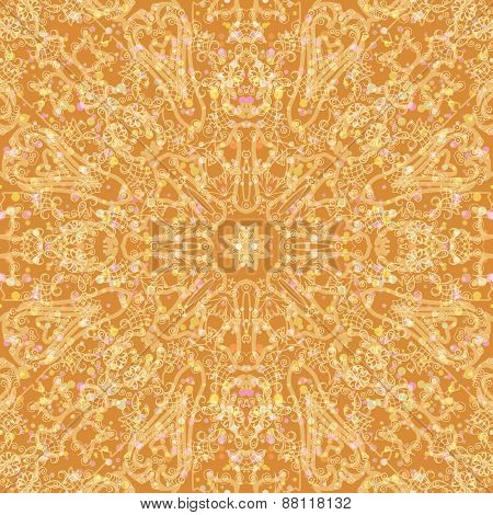 Gold Abstract Seamless Background. Vector