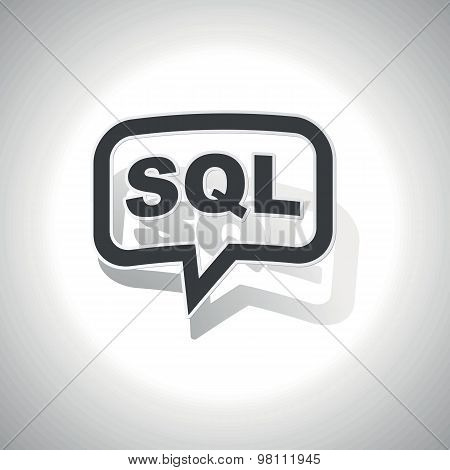 Curved SQL message icon
