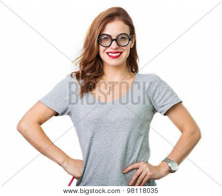 Dorky Girl In The Reading Glasses