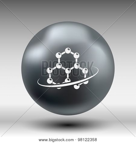 Molecule icon atom chemistry vector symbol element