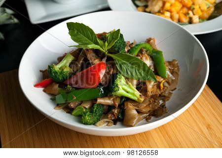 Drunken Noodle Thai Dish