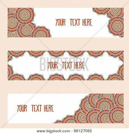 Set of colorful geometric banners