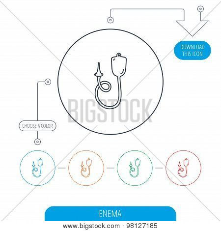 Enema icon. Medical clyster sign.