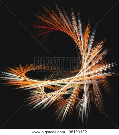 Abstract Fractal Design. Multiple Crossing Lines.