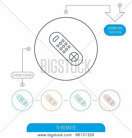 Remote control icon. TV  channels sign.