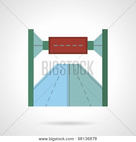 Highway billboard flat vector icon