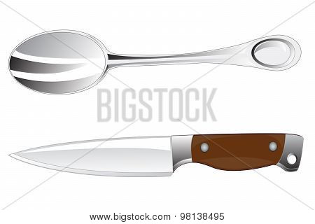 Knife and spoon