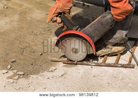 Compilation of metal structures for pouring concrete