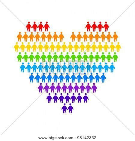 LGBT - a sign of gays and lesbians. The idea of a logo design for a gay pride parade, festival of free love or union protection of the rights of homosexuals.