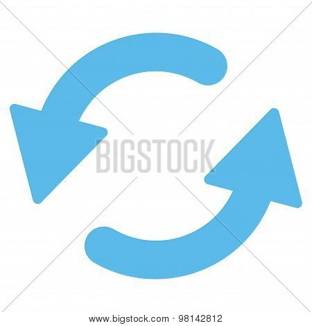 Refresh Ccw flat blue color icon