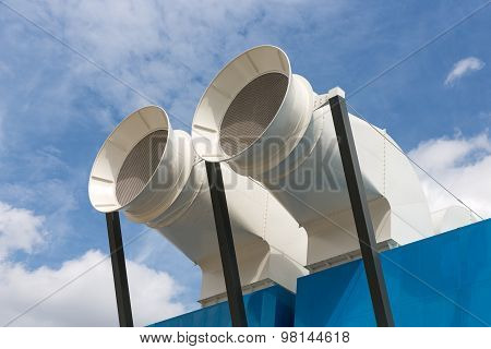 Ventilation Shafts Of Centre Pompidou In Paris