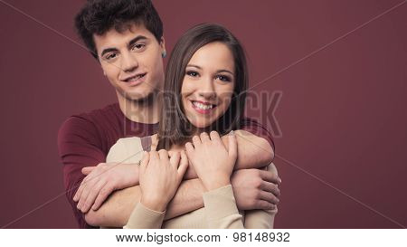 Young Couple Hugging