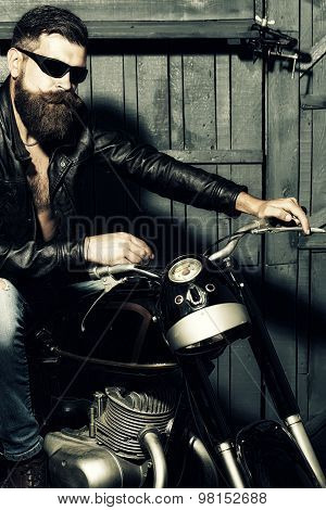 Cool Biker In Glasses