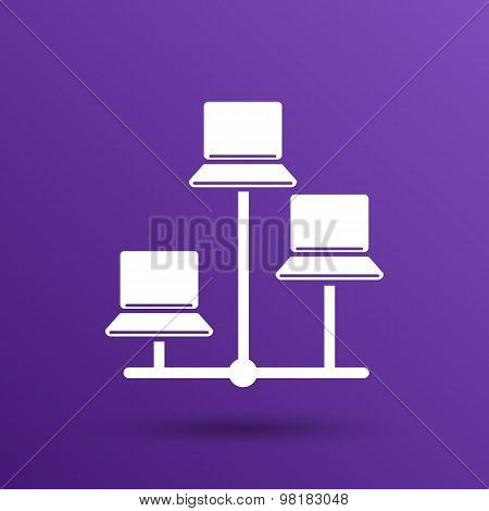 Network - vector icon networking wired lan web