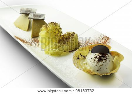 Dessert Tiramisu? Ice Cream Parfait And Mousse Chocolate