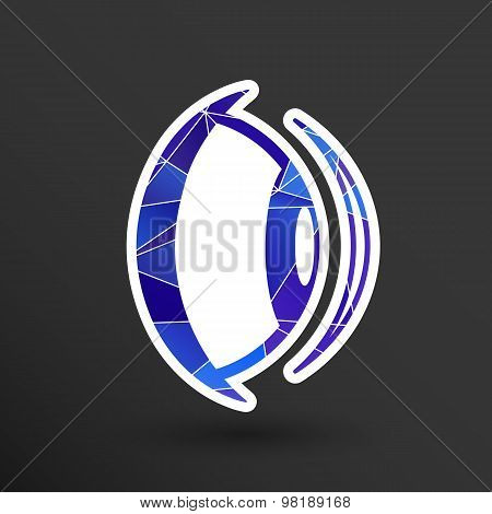 Eye icon vision view vector look see sight symbol