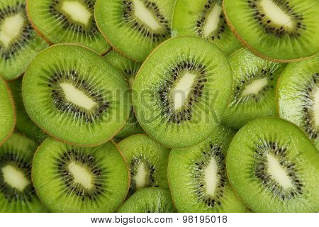Frest and tasty Kiwi fruit background, close up
