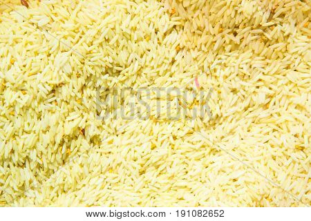 curcuma indian Rice background and texture of rice