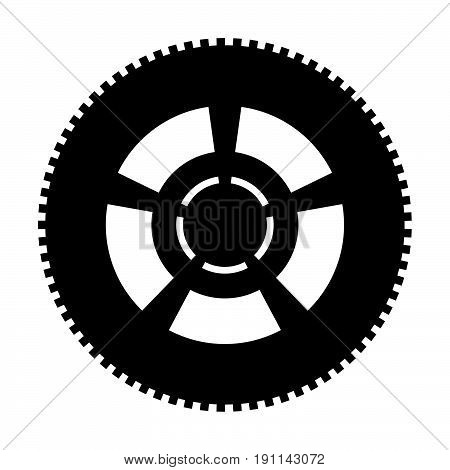 Car Wheel The Black Color Icon .
