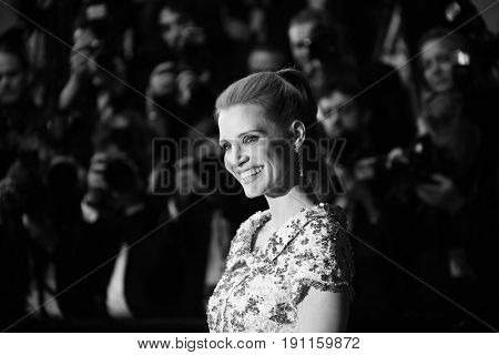 Jessica Chastain attends the 'In The Fade (Aus Dem Nichts)' premiere during the 70th annual Cannes Film Festival at Palais des Festivals on May 26, 2017 in Cannes, France.