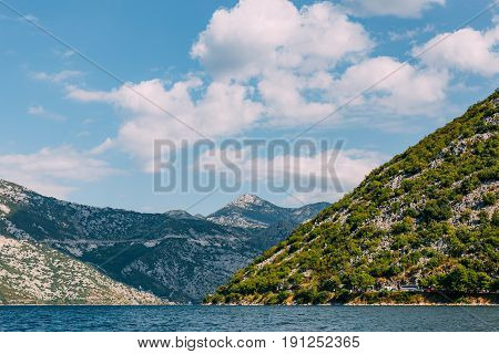 Beautiful nature mountains landscape. Kotor bay, Montenegro