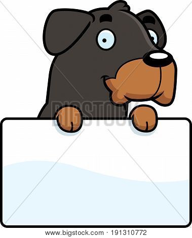 Cartoon Rottweiler Sign
