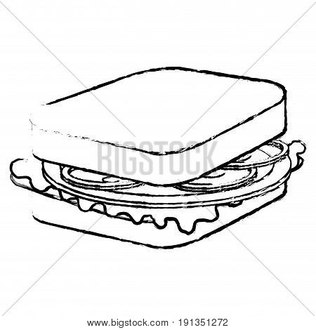 delicious sandwish isolated icon vector illustration design