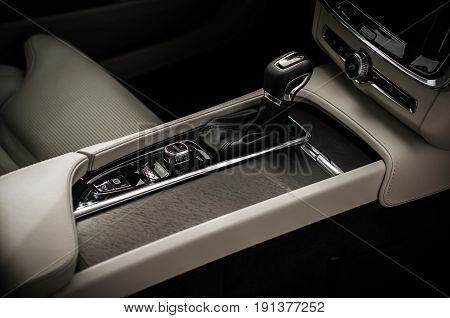 Moscow, Russia - May 3, 2017 Volvo V90 Cross Country, Interior View. Test Of New Volvo V90 Cross Cou